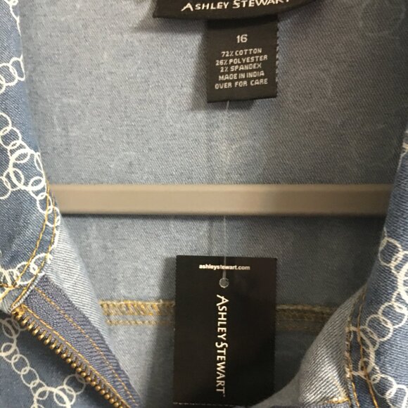 Ashley Stewart Distressed Denim Jumpsuit Size 16 NWT  J1 - Picture 5 of 8